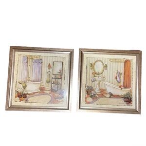 vintage bathroom frame set